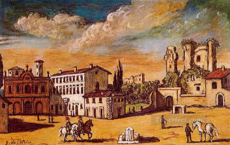 cityscape Giorgio de Chirico Metaphysical surrealism Oil Paintings